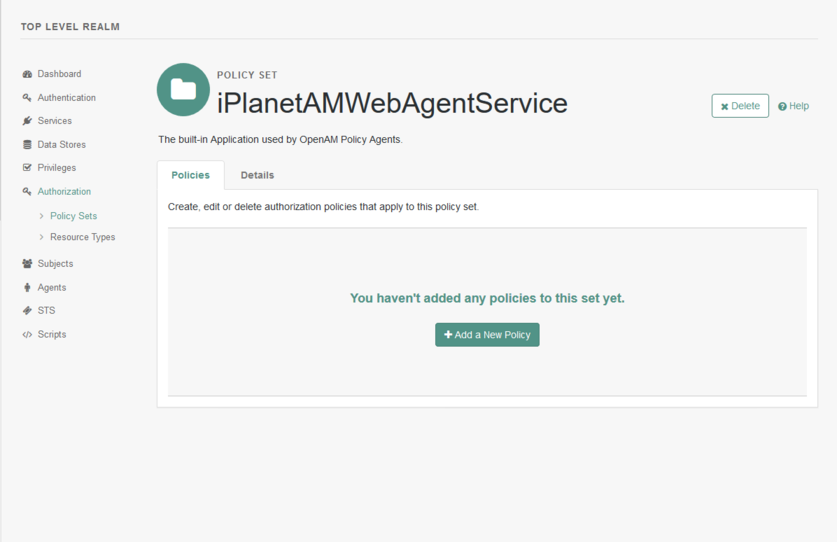 OpenAM Authorization Add New Policy